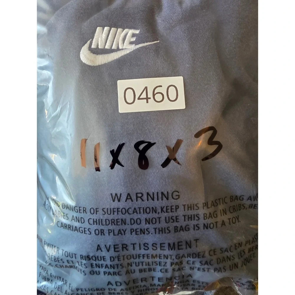 Nike Mens Small Navy Blue Pullover Hoodie Fleece Sweatshirt Embroidered Logo S
